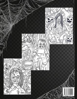 Horror Coloring Book: Scary and Creepy Halloween Coloring Book for Men Women and Teens 30 Killer Designs to Color Scary Gift Coloring Book For Relaxation With Beautiful and Spooky Designs.