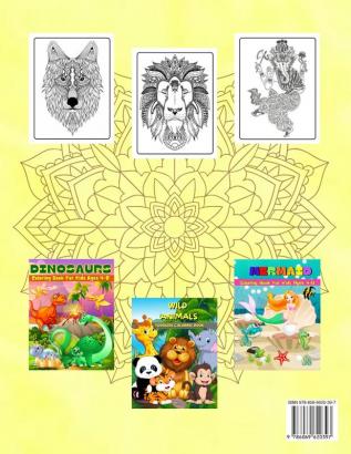 Animals Mandala Coloring Book For Adults: Mandalas Coloring Book For Stress Relieving Coloring Pages For Adults And Teens With Animal Designs Illustrations Easy To Color For Ages 12+