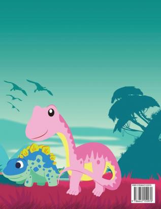 MY FIRST DINOSAUR COLORING BOOK FOR KIDS: Amazing Dinosaur Coloring BookCute&FunFor Kids ages 2-8Big ImagesOver 60 pages