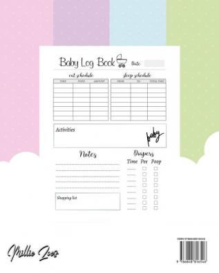 Baby Log Book: My Child's Health Record Keeper - Record Sleep Feed Diapers Activities And Supplies Needed. Perfect For New Parents Or Nannies.