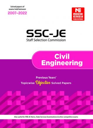 SSC JE Civil Engineering 2023 Previous Years Objective Solved Papers