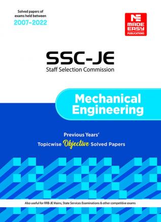 SSC JE: Mechanical Engineering 2023: Previous Years Objective Solved Papers