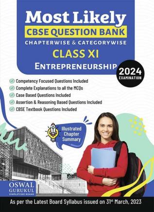 Oswal - Gurukul Entrepreneurship Most Likely CBSE Question Bank : Class 11 Exam 2024