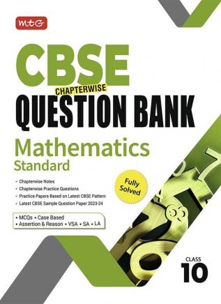 MTG CBSE Class 10 Mathematics Chapterwise Question Bank For 2023-2024 Exam