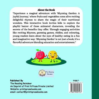 Rhyming Garden: A Joyful Journey - An interactive activity book showing importance of fruits and vegetables