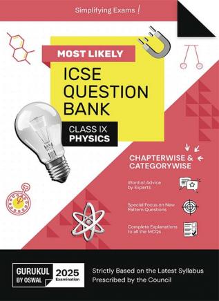 Gurukul By Oswal Physics Most Likely Question Bank : ICSE Class 9 For 2025 Exam