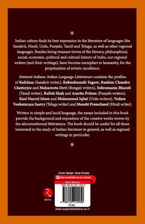 EMINENT INDIANS : INDIAN LANGUAGE LITTERATEURS