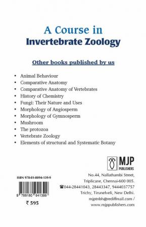 A Course in Invertebrate Zoology