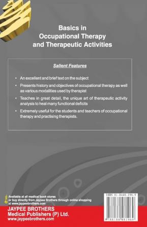 Basics In Occupational Therapy And Therapeutic Activities