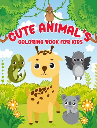 Cute Animal's Coloring Book for Kids