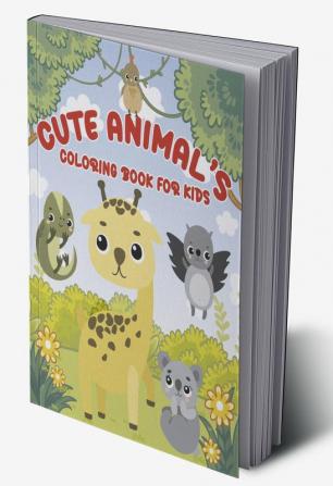 Cute Animal's Coloring Book for Kids