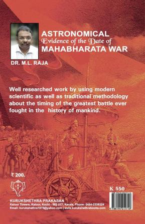 ASTRONOMICAL EVIDENCE OF THE DATE OF MAHABHARATA WAR