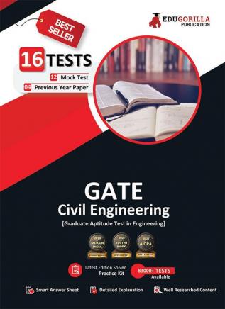 GATE 2023 : Civil Engineering Guide Book - 12 Mock Tests and 4 Previous Year Papers (Solved MCQs and Numerical Based Questions) with Free Access to Online Tests