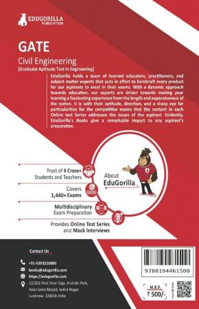 GATE 2023 : Civil Engineering Guide Book - 12 Mock Tests and 4 Previous Year Papers (Solved MCQs and Numerical Based Questions) with Free Access to Online Tests