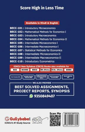 BECC-102 Mathematical Methods for Economics-I