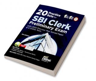 20 Practice Sets for SBI Clerk Preliminary Exam with 2022 Previous Year Solved Paper & 5 Online Tests 5th Edition