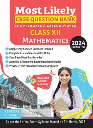 Oswal - Gurukul Mathematics Most Likely Question Bank : CBSE Class 12 for 2024 Exam