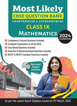 Oswal - Gurukul Mathematics Most Likely Question Bank: CBSE Class 9 for Exam 2024