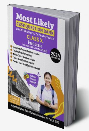 Oswal - Gurukul English (Language & Literature) Most Likely Question Bank : CBSE Class 10 for 2024 Exam