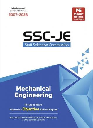 SSC JE : Mechanical Engineering 2024 : Previous Years Objective Solved Papers