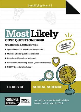 Gurukul By Oswal Social Science Most Likely Question Bank : CBSE Class 9 for 2025 Exam