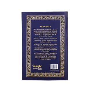 The  Constitution of India (Deluxe Hardbound Edition) by Insight Publishing with Gold Foiled Cover Gold Gilding Book Mark Ribbon incorporating all amendments at relevant Articles Landmark Judgements & Covering latest Constitution 106th Amendment Act