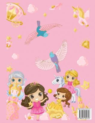 Princess Coloring Book: Princess Coloring Book for Girls Kids Ages 4-8