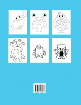 Cute monsters coloring book for kids