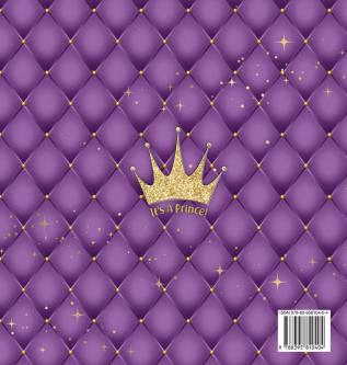 It's a Prince: Baby Shower Guest Book with African American Royal Black Boy Purple Theme Wishes and Advice for Baby Personalized with Guest Sign In and Gift Log (Hardback)