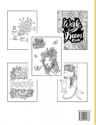 Be who you are Inspirational coloring book for teenage girls