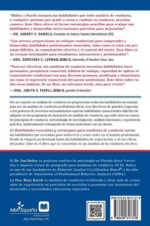 25 Habilidades esenciales y estrategias para analistas de conducta: Consejos de expertos para ser profesionales más eficaces (Análisis de Conducta)