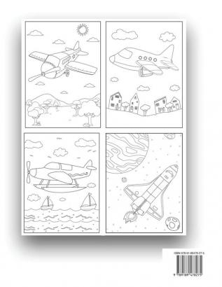 Airplane Coloring Book: Activity Book for Kids