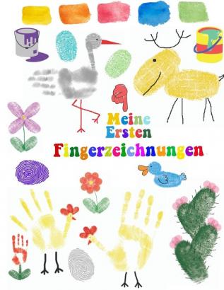 Meine Ersten Fingerzeichnungen: Niedliche Tiere mit dem Finger gemalt leicht zu zeichnen für Kleinkinder oder kleine Kinder