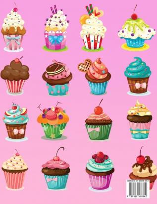 Dessert Libro Da Colorare: Cupcakes libro da colorare Gelato libro da colorare