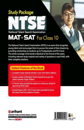 Study Guide NTSE (MAT + SAT) for Class 10 2022-23