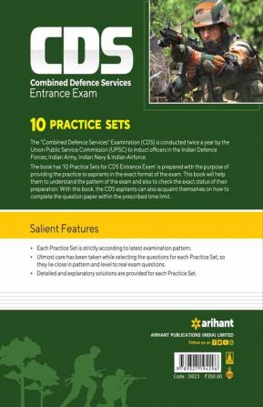 10 Practice Sets CDS Combined Defence Services Entrance Examination