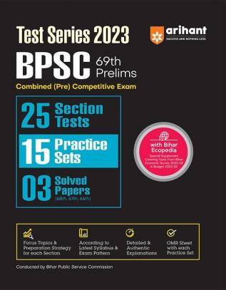 BPSC 69th Combine Prelims Exam Test Series 2023 (25 Section & Practice Sets) With 3 Years' Solved Papers