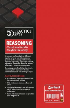 50 Practice Sets Reasoning ( Verbal. Non Verbal & Analytical Reasoning )