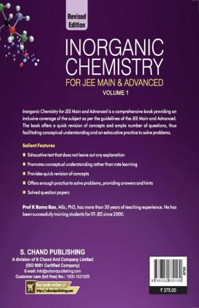 INORGANIC CHEMISTRY FOR JEE MAIN & ADVANCED VOLUME 1