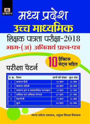 Madhya Pradesh Uchch Madhyamik Shikshak Patrata Pariksha-2018 Bhag-(A) Anivaraya Prashan Patra