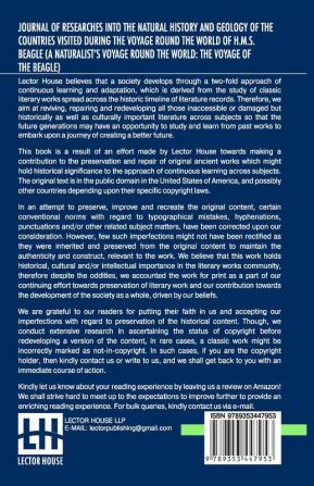 Journal Of Researches Into The Natural History And Geology Of The Countries Visited During The Voyage Round The World Of H.M.S. Beagle (A Naturalist's Voyage Round The World
