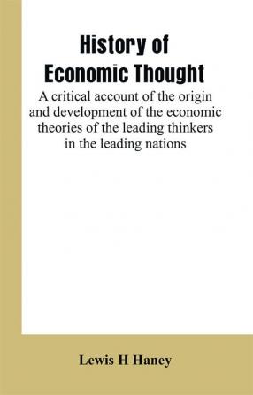 History of economic thought