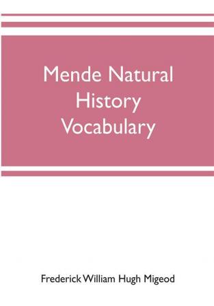 Mende natural history vocabulary