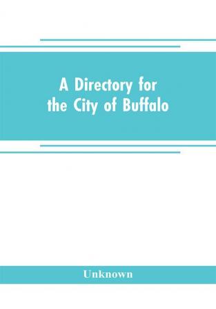 A directory for the city of Buffalo