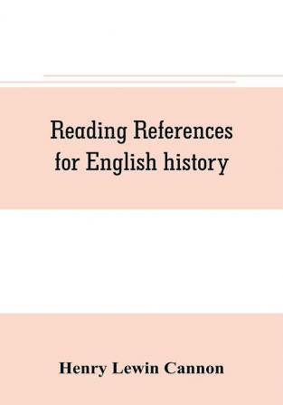 Reading references for English history