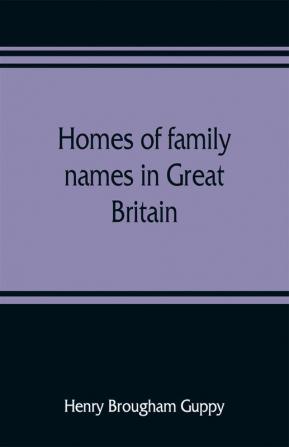 Homes of family names in Great Britain