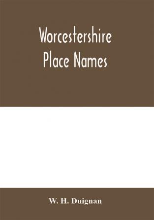 Worcestershire place names