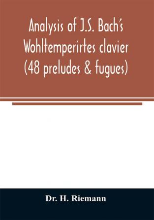 Analysis of J.S. Bach's Wohltemperirtes clavier (48 preludes & fugues)