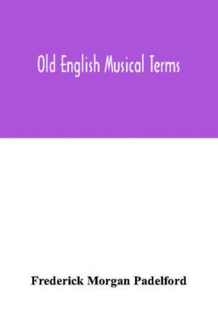 Old English musical terms