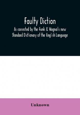 Faulty diction